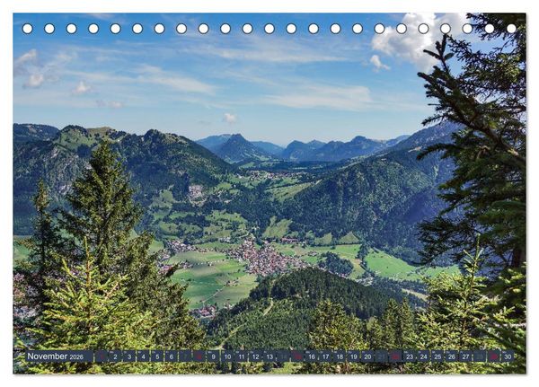 Produktbild: Allg&auml;uer Bergidyll (Tischkalender 2026 DIN A5 quer), CALVENDO Monatskalender