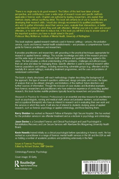 Produktbild: Research in Practice for Forensic Professionals