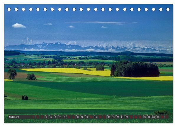 Produktbild: Alpen-Fernsichten von der S&uuml;dwestalb und Oberen Donau (Tischkalender 2026 DIN A5 quer), CALVENDO Monatskalender