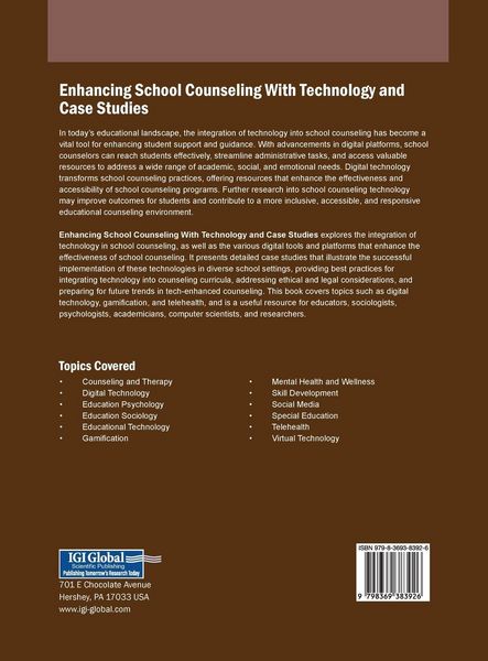 Produktbild: Enhancing School Counseling With Technology and Case Studies
