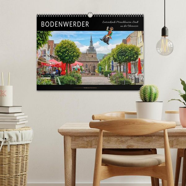 Produktbild: Bodenwerder - entz&uuml;ckende M&uuml;nchhausen-Stadt an der Oberweser (Wandkalender 2026 DIN A3 quer), CALVENDO Monatskalender
