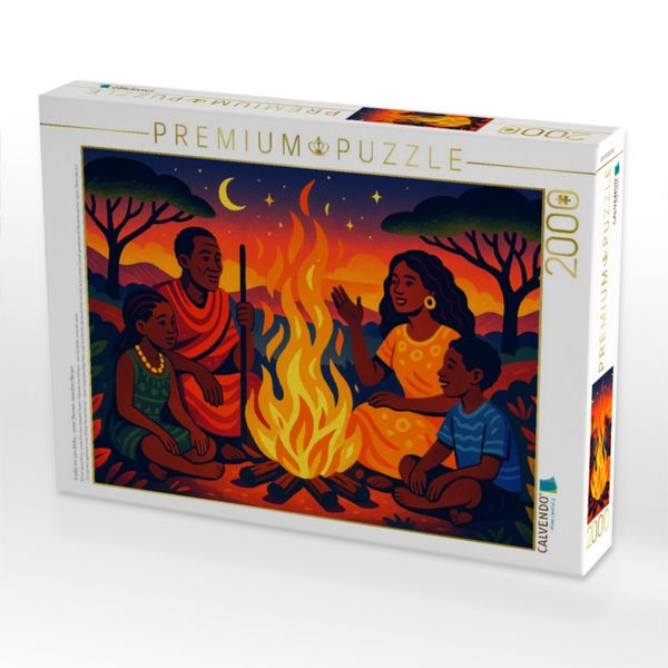 Produktbild: CALVENDO Puzzle Erz&auml;hl mir von Afrika - unter Sternen, zwischen Herzen | 2000 Teile Lege-Gr&ouml;&szlig;e 90x67cm Foto-Puzzle f&uuml;r gl&uuml;ckliche Stunden