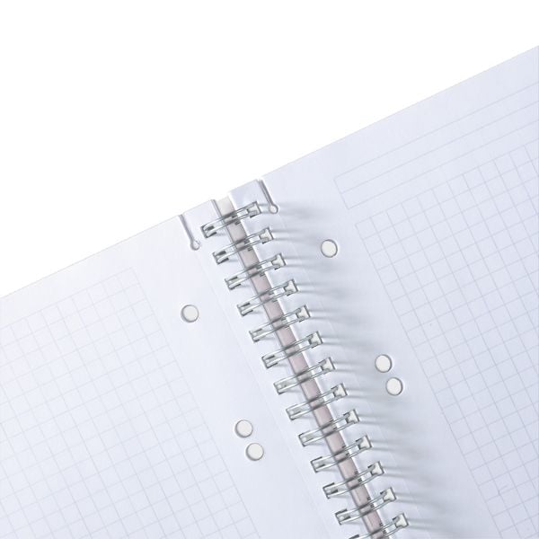 Produktbild: Herlitz Spiralblock A5 to go 80 Blatt kariert transparent