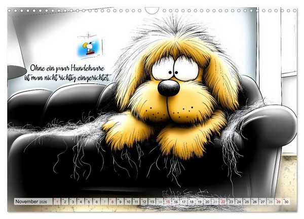 Produktbild: Hundespr&uuml;che (Wandkalender 2026 DIN A3 quer), CALVENDO Monatskalender