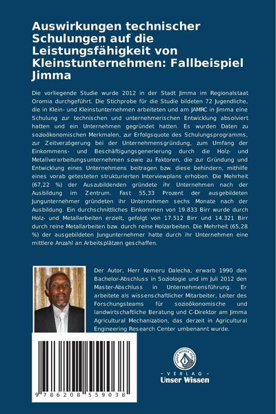Produktbild: Auswirkungen technischer Schulungen auf die Leistungsf&auml;higkeit von Kleinstunternehmen: Fallbeispiel Jimma