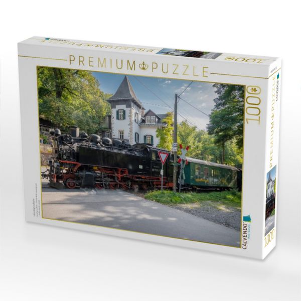 Produktbild: CALVENDO Puzzle L&ouml;ssnitzgrundbahn | 1000 Teile Lege-Gr&ouml;&szlig;e 64x48cm Foto-Puzzle f&uuml;r gl&uuml;ckliche Stunden