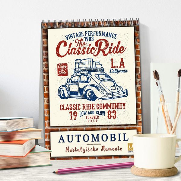 Produktbild: Automobil - nostalgische Momente (Tischkalender 2026 DIN A5 hoch), CALVENDO Monatskalender