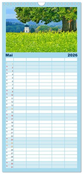 Produktbild: Familienplaner 2026 - Die Stauden, Naturpark in den westlichen W&auml;lder Augsburgs mit 5 Spalten (Wandkalender, 21 x 45 cm) CALVENDO