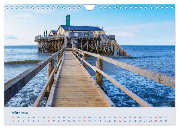 Produktbild: Nordseek&uuml;ste Am Strand von Sankt Peter-Ording (Wandkalender 2026 DIN A4 quer), CALVENDO Monatskalender