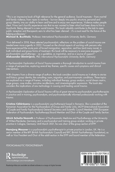 Produktbild: A Psychoanalytic Exploration of Social Trauma