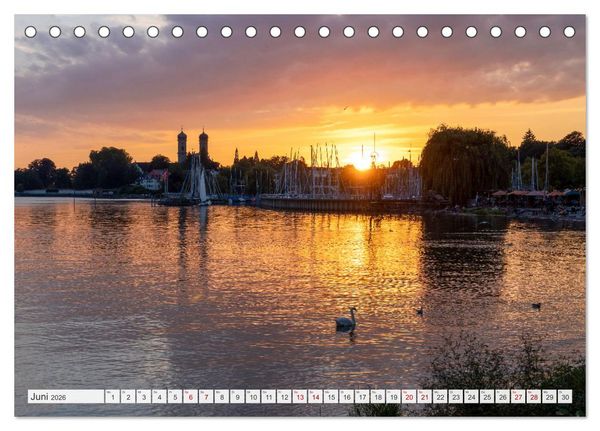 Produktbild: Bodensee - Traumlandschaften am Wasser (Tischkalender 2026 DIN A5 quer), CALVENDO Monatskalender