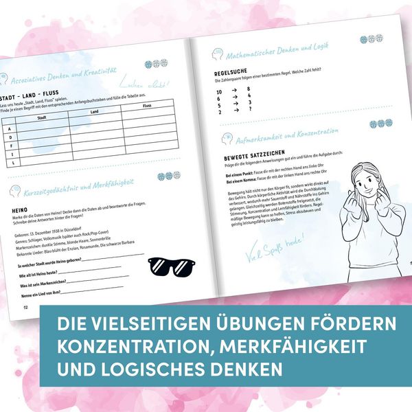 Produktbild: Gehirnjogging f&uuml;r Senioren. &Uuml;bungen f&uuml;r ein gesundes Gehirn, bis ins hohe Alter