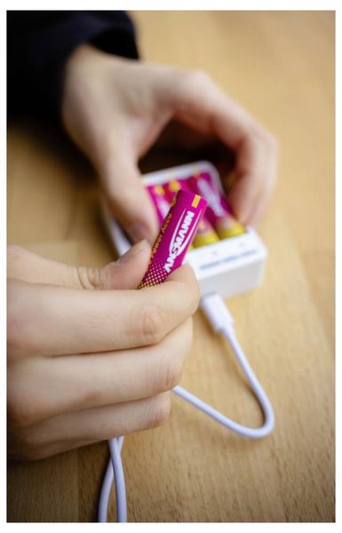 Produktbild: Ansmann Pure Power Set 4&times; Mignon AA Akkus und Lademodul Mignon (AA)-Akku Li-Ion 3250 mAh 1.5 V 1 St.
