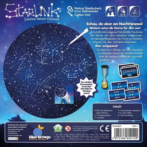Produktbild: Asmodee BLOD0081 - Starlink, Rate und Zeichenspiel, Brettspiel, Familienspiel