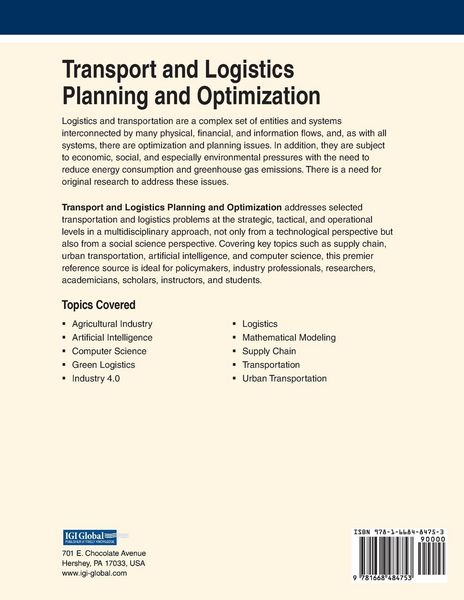 Produktbild: Transport and Logistics Planning and Optimization
