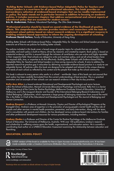 Produktbild: Building Better Schools with Evidence-based Policy