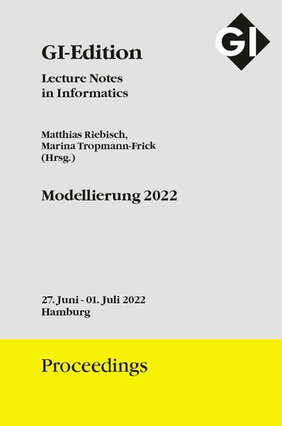 GI Edition Proceedings Band 324 'Modellierung 2022'