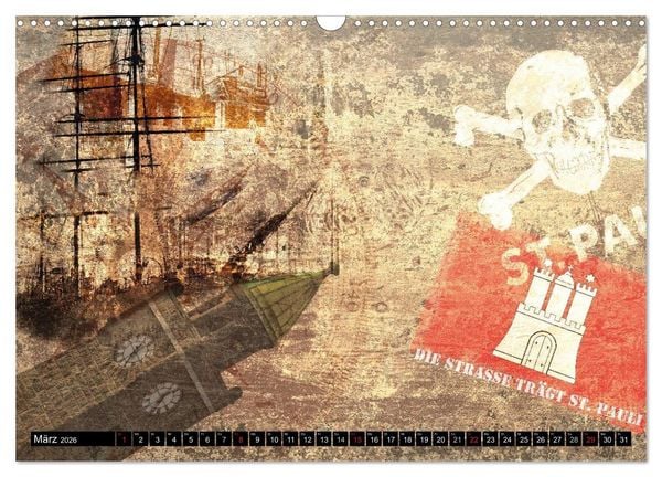 Produktbild: Hamburg Abstrakt (Wandkalender 2026 DIN A3 quer), CALVENDO Monatskalender