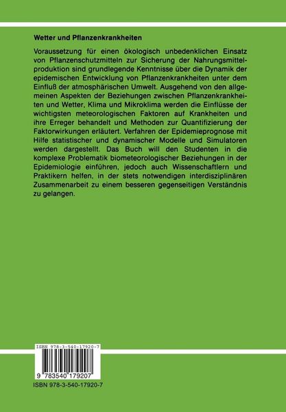 Produktbild: Wetter und Pflanzenkrankheiten