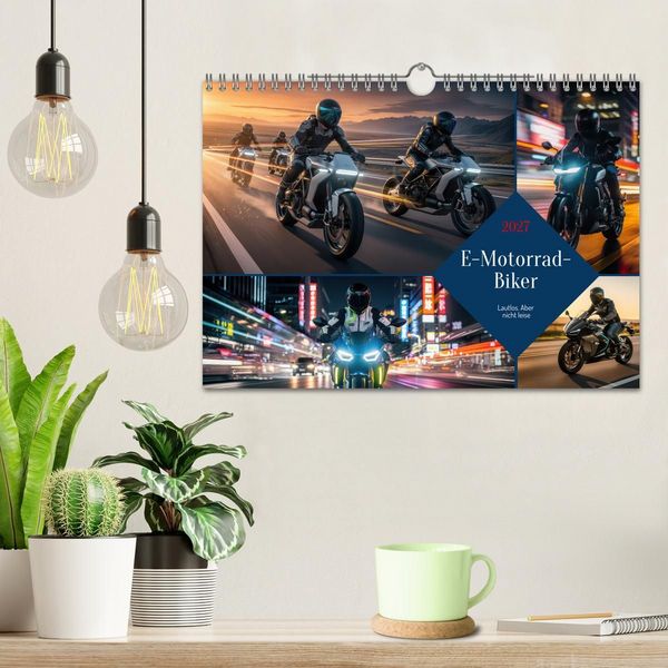 Produktbild: E-Motorrad-Biker (Wandkalender 2027 DIN A4 quer), CALVENDO Monatskalender