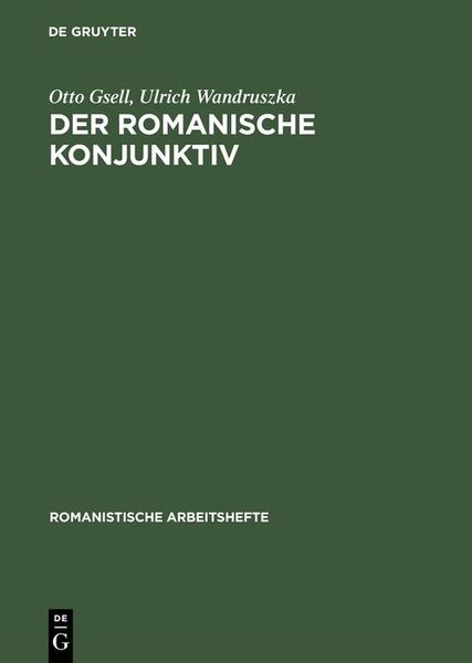 Produktbild: Der romanische Konjunktiv