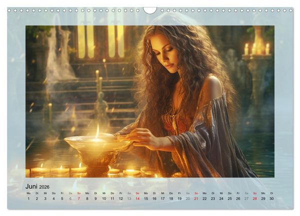 Produktbild: Avalons magische Frauen. Geheimnisvolle und Sagenumwobene Insel (Wandkalender 2026 DIN A3 quer), CALVENDO Monatskalender