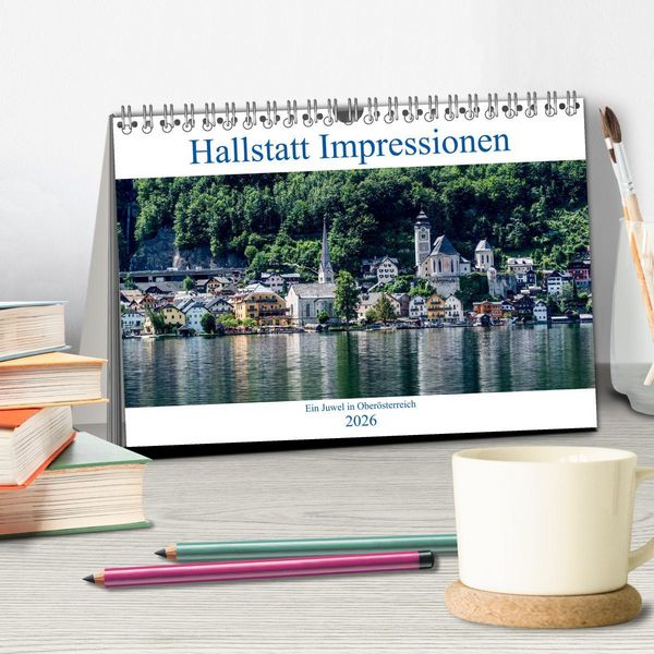 Produktbild: Hallstatt Impressionen (Tischkalender 2026 DIN A5 quer), CALVENDO Monatskalender