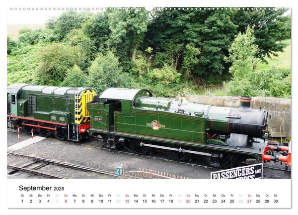 Produktbild: Nostalgische Eisenbahnen Englands (hochwertiger Premium Wandkalender 2026 DIN A2 quer), Kunstdruck in Hochglanz