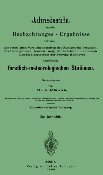 Produktbild: Jahresbericht &uuml;ber die Beobachtungs-Ergebnisse