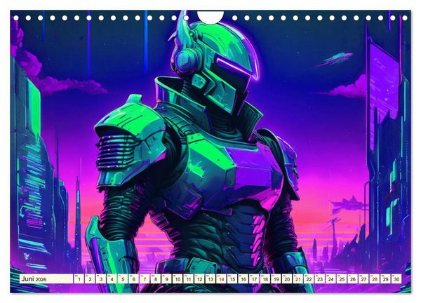 Produktbild: Fantasie - Futuristische Ritter (Wandkalender 2026 DIN A4 quer), CALVENDO Monatskalender