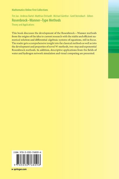 Produktbild: Rosenbrock&mdash;Wanner&ndash;Type Methods