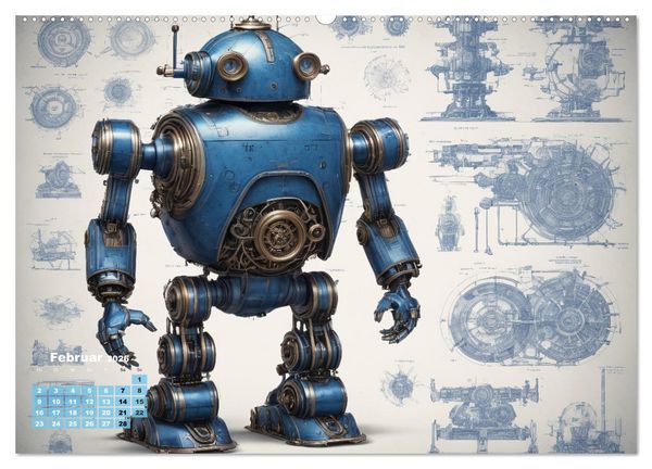 Produktbild: Steampunk - Blaupausen (hochwertiger Premium Wandkalender 2026 DIN A2 quer), Kunstdruck in Hochglanz