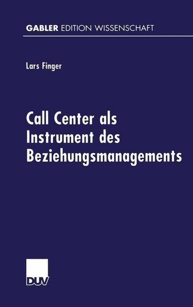 Produktbild: Call Center als Instrument des Beziehungsmanagements