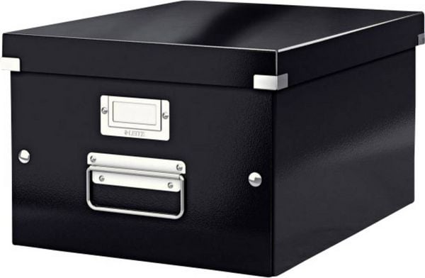 Produktbild: LEITZ&reg; Aufbewahrungs- und Transportbox Click&Store, schwarz 281 x 200 x 370 mm mit Tragegriff