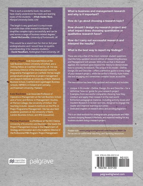 Produktbild: Researching Business and Management