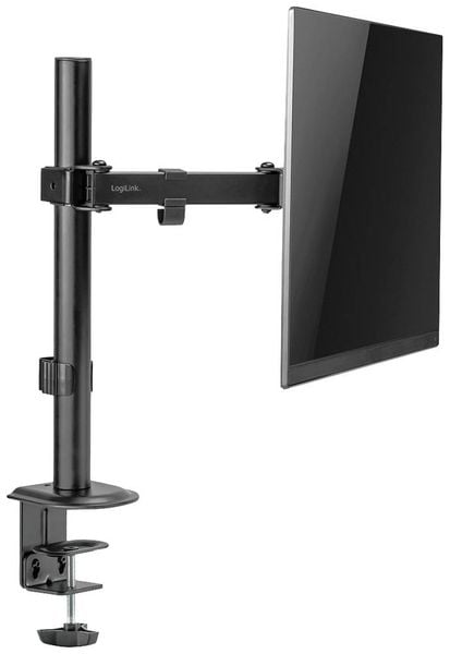 Produktbild: LogiLink BP0171 Monitor-Tischhalterung 1 Display(s) Schwarz Drehbar, H&ouml;henverstellbar, Neigbar, Rotierbar, Schwenkbar