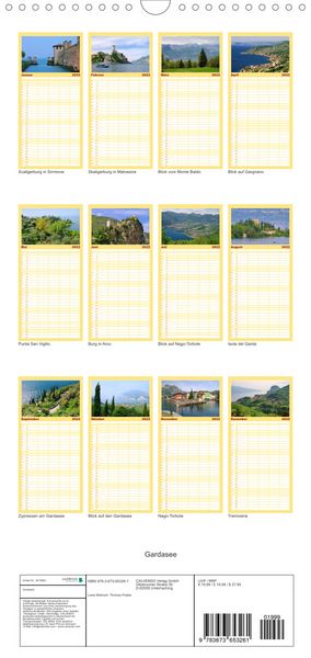 Produktbild: Familienplaner Gardasee (Wandkalender 2022 , 21 cm x 45 cm, hoch)