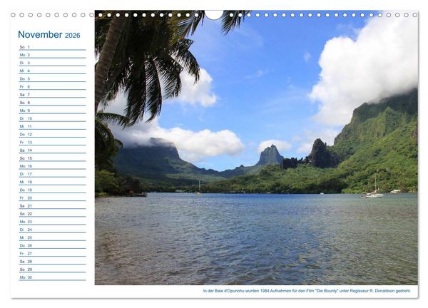 Produktbild: S&uuml;dsee-Insel Mo'orea (Wandkalender 2026 DIN A3 quer), CALVENDO Monatskalender