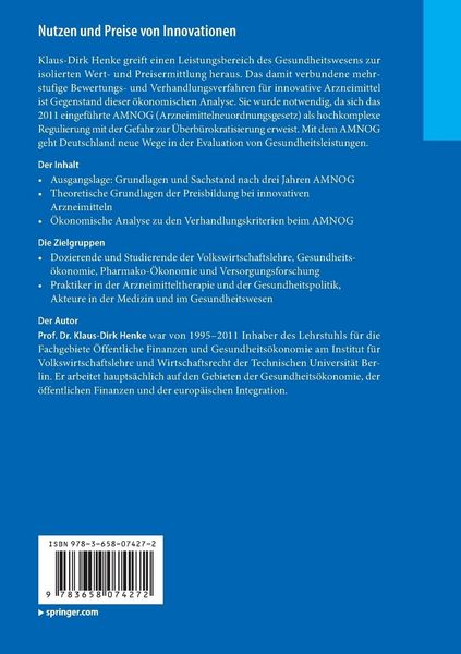 Produktbild: Nutzen und Preise von Innovationen