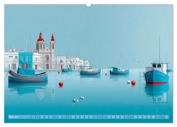 Produktbild: Hafenpoesie (Wandkalender 2027 DIN A2 quer), CALVENDO Monatskalender