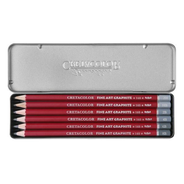 Produktbild: Cretacolor Bleistift CLEOS Fine Art Graphit Pocket, 6er Set