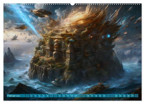 Produktbild: Visionen aus Atlantis (Wandkalender 2026 DIN A2 quer), CALVENDO Monatskalender