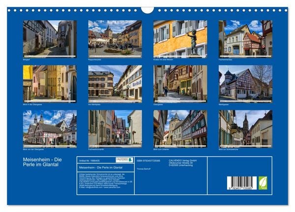 Produktbild: Meisenheim - Die Perle im Glantal (Wandkalender 2026 DIN A3 quer), CALVENDO Monatskalender
