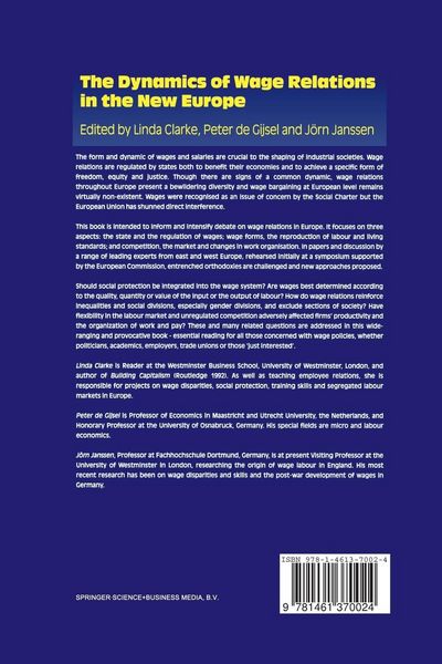 Produktbild: The Dynamics of Wage Relations in the New Europe
