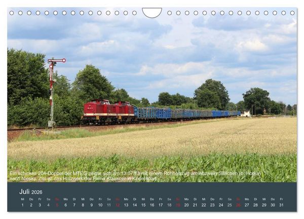 Produktbild: Mit Diesellokomotiven quer durch die Lausitz - 2026 (Wandkalender 2026 DIN A4 quer), CALVENDO Monatskalender