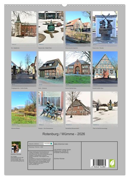 Produktbild: Rotenburg / W&uuml;mme - 2026 (hochwertiger Premium Wandkalender 2026 DIN A2 hoch), Kunstdruck in Hochglanz