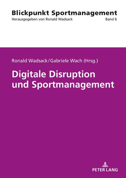 Produktbild: Digitale Disruption und Sportmanagement