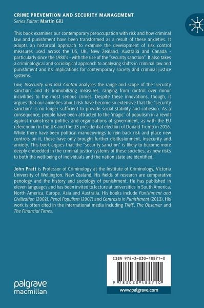 Produktbild: Law, Insecurity and Risk Control