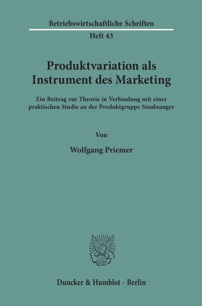 Produktvariation als Instrument des Marketing.