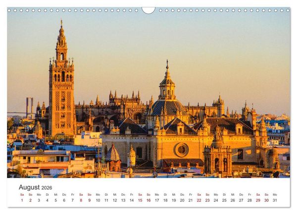 Produktbild: Sevilla - Atemberaubende Architektur (Wandkalender 2026 DIN A3 quer), CALVENDO Monatskalender